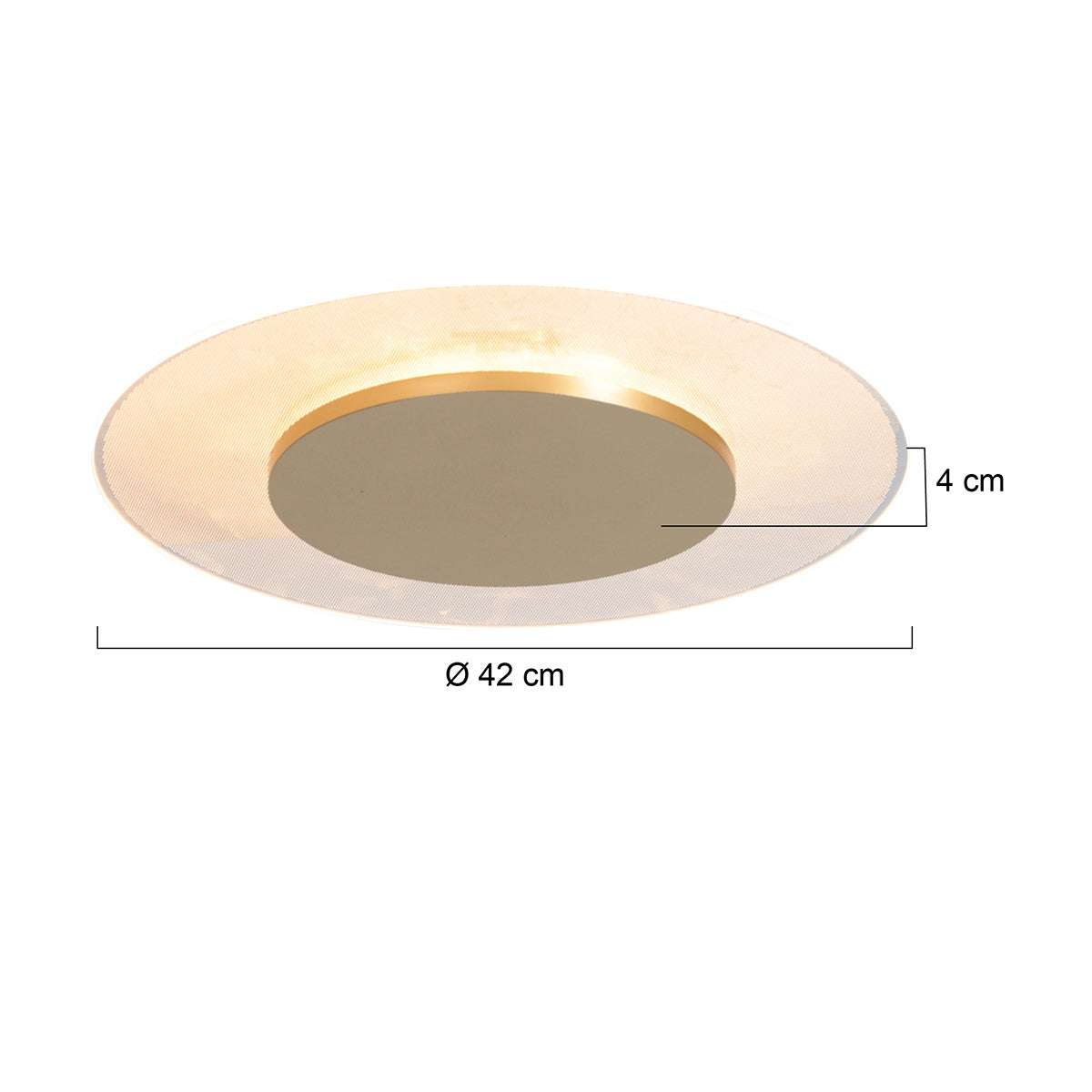 Plafondlamp Lido 7799GO goud/witte LED lamp Ø42 cm