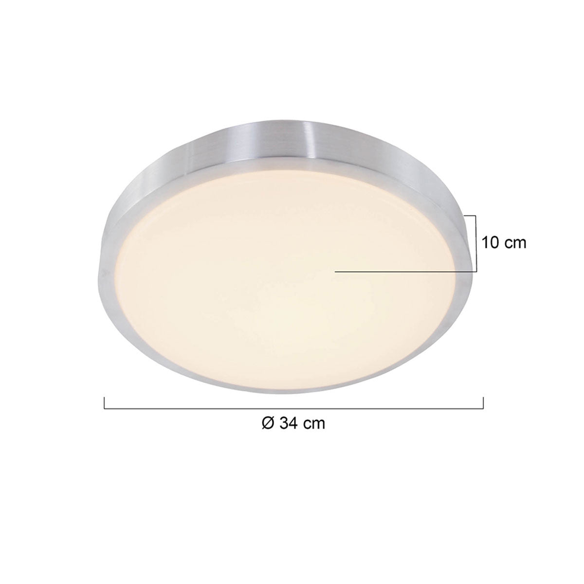 Plafondlamp Galaxy 7831ST Staal ook geschikt voor de badkamer