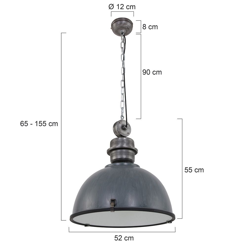 Hanglamp Bikkel XXL 7834GR grijs