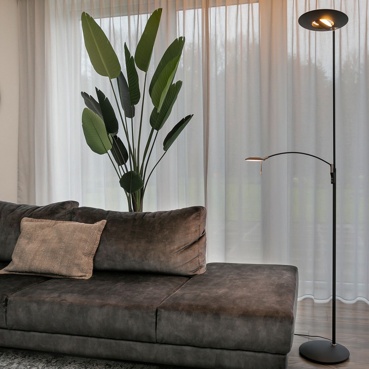 Vloerlamp Zenith 7860ZW Zwart