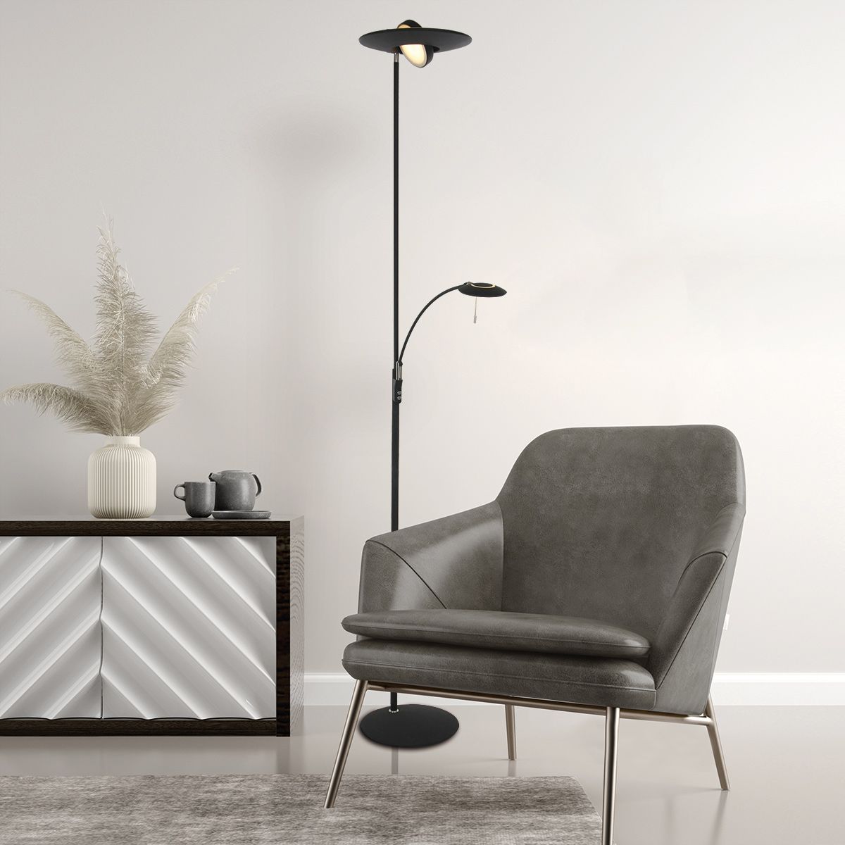 Vloerlamp Zenith 7860ZW Zwart