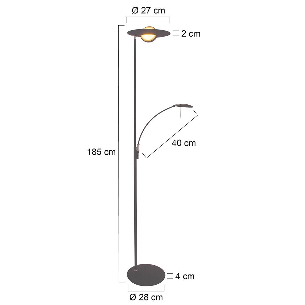 Vloerlamp Zenith 7860ZW Zwart