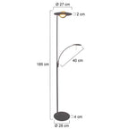 Vloerlamp Zenith 7860ZW Zwart