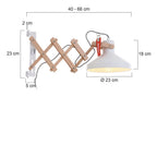 Schaarlamp Woody 7900BE Wit