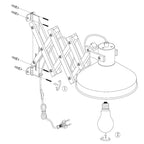Schaarlamp Woody 7900BE Wit