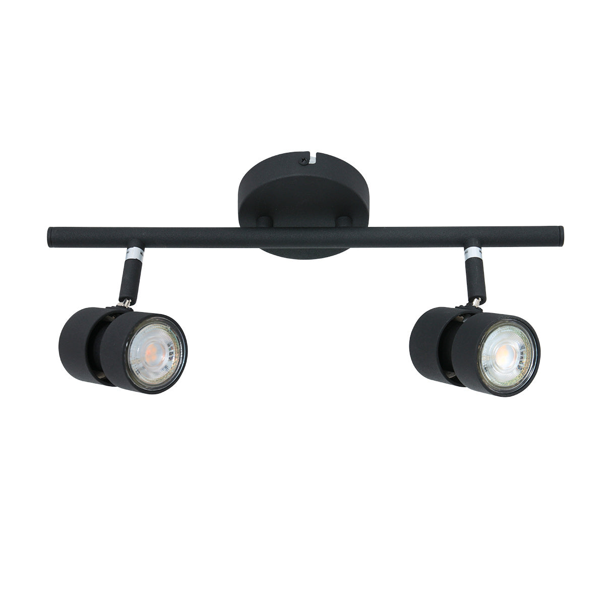 Spot Natasja 7902ZW zwarte 2-lichts spot met dimbaar GU10 licht