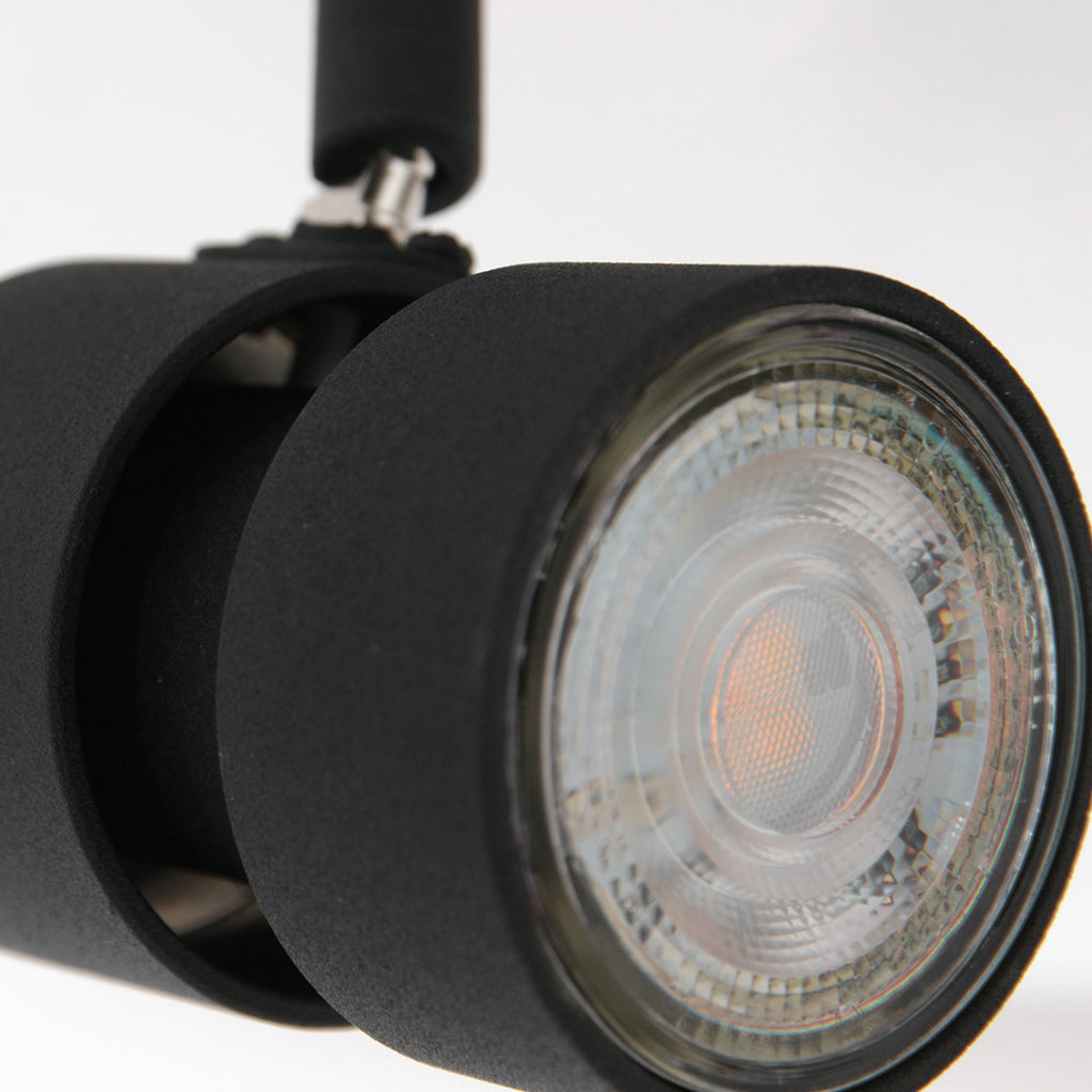 Spot Natasja 7902ZW zwarte 2-lichts spot met dimbaar GU10 licht