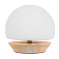 Tafellamp Ancilla 7932BE beuken met wit glas 3 stappen dimbaar