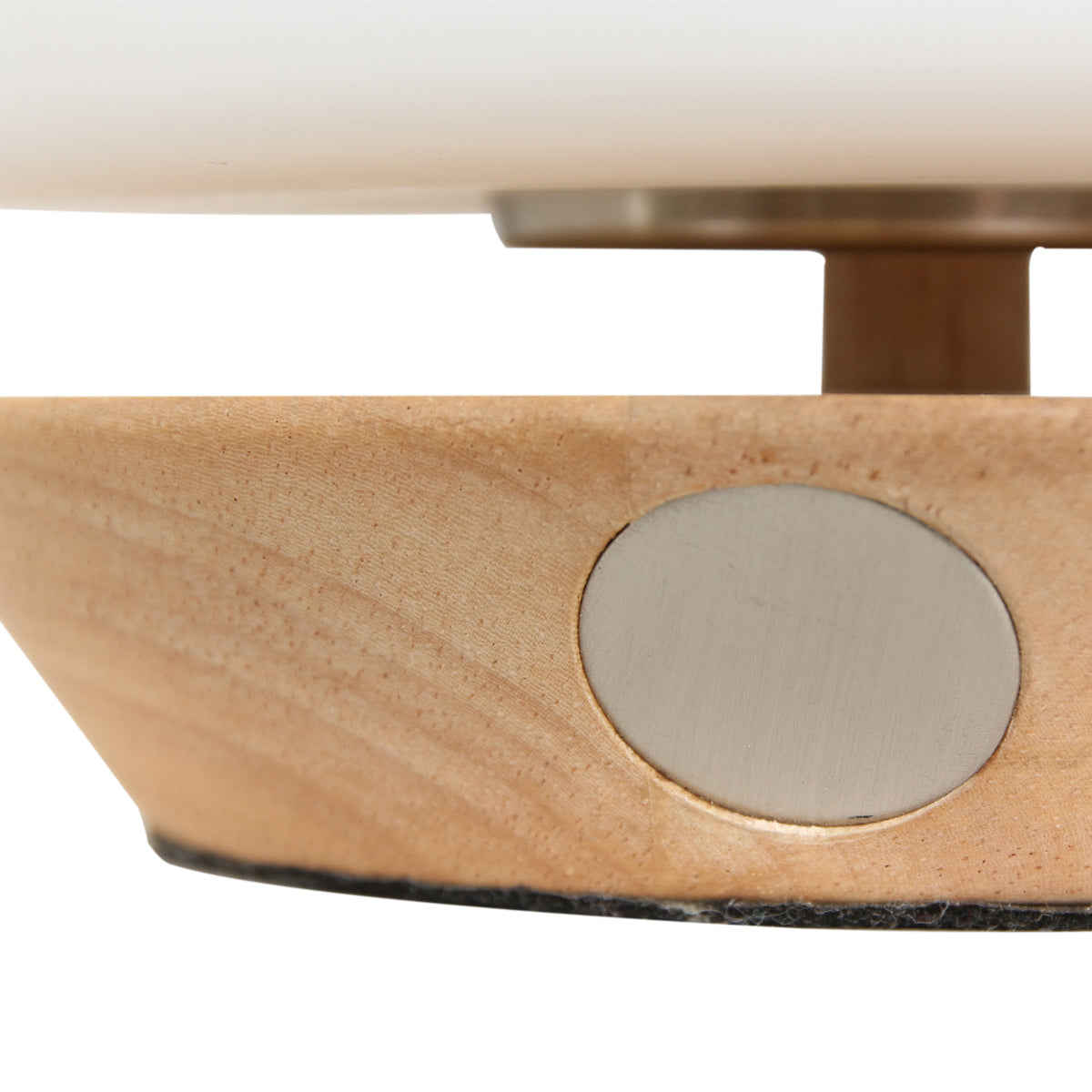 Tafellamp Ancilla 7932BE beuken met wit glas 3 stappen dimbaar