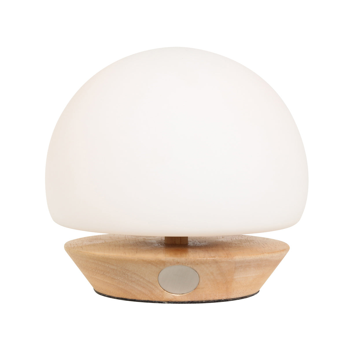 Tafellamp Ancilla 7932BE beuken met wit glas 3 stappen dimbaar