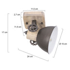 Plafondlamp Gearwood 7968A Antraciet E27