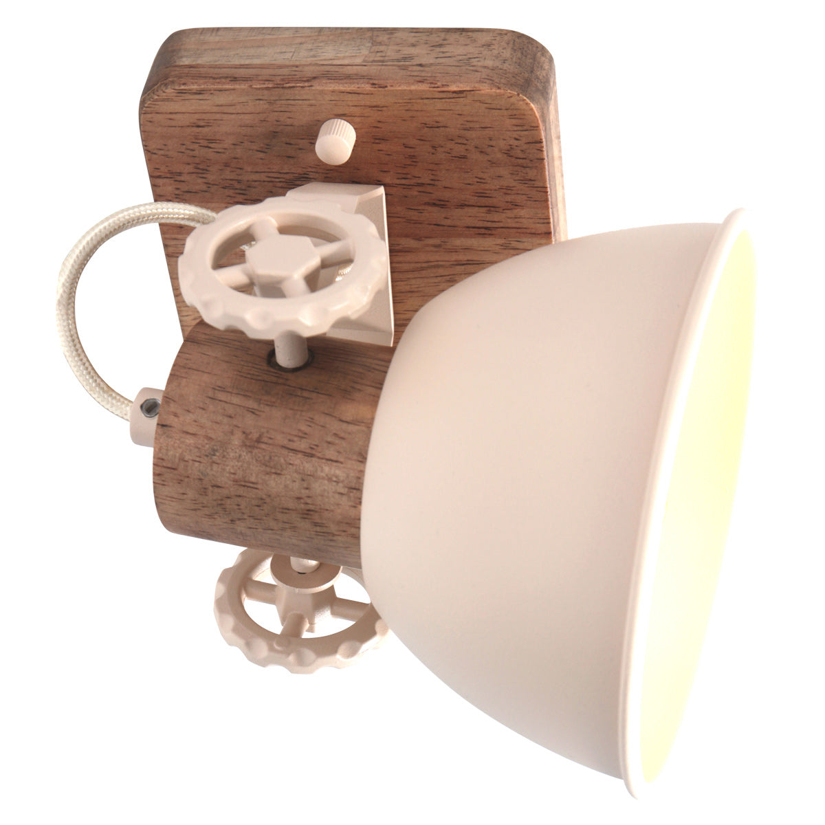 Gearwood 7968CR – Crème plafondlamp met houtdetails spot