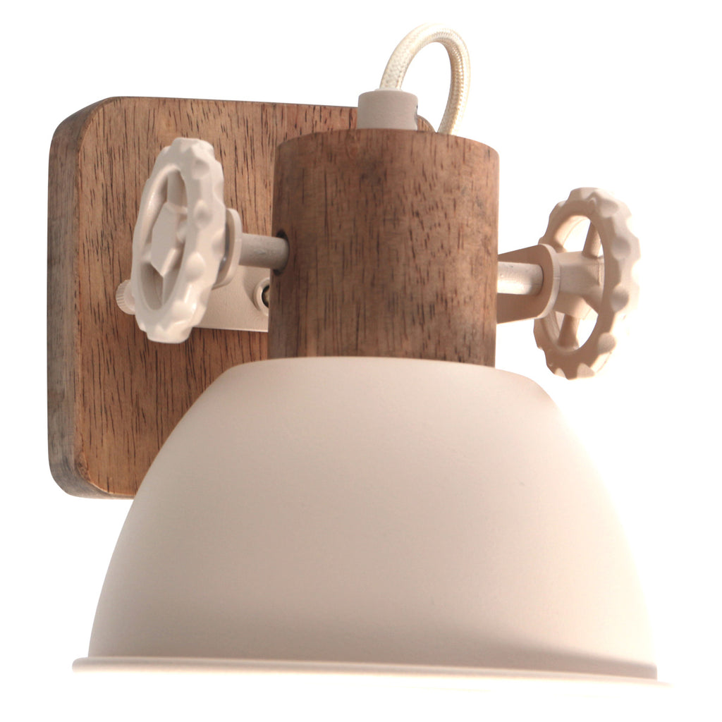 Gearwood 7968CR – Crème plafondlamp met houtdetails spot