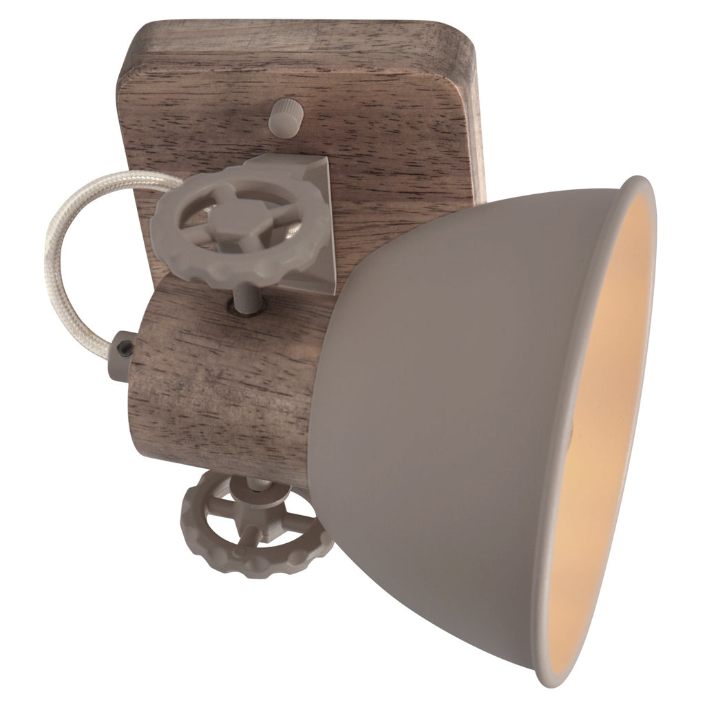 Gearwood 7968TA – Taupe plafondlamp met houtdetails spot
