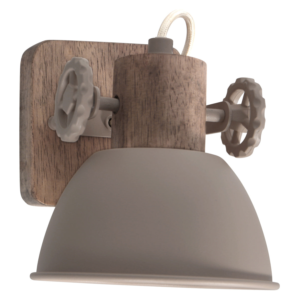 Gearwood 7968TA – Taupe plafondlamp met houtdetails spot