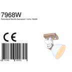 Plafondlamp Gearwood 7968W Wit E27 fitting
