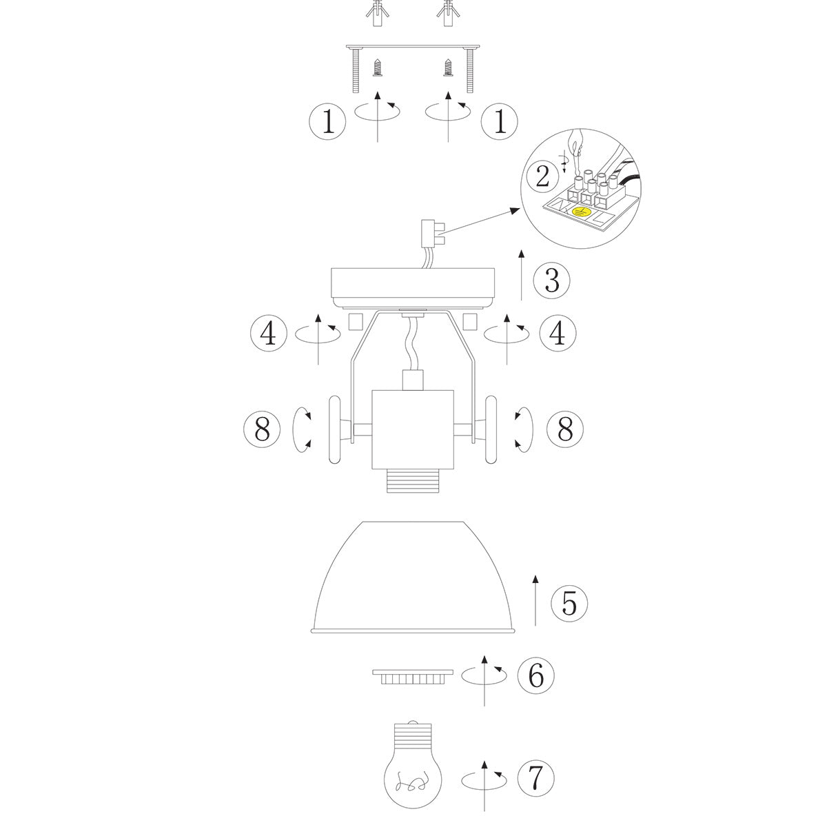Plafondlamp Gearwood 7968W Wit E27 fitting
