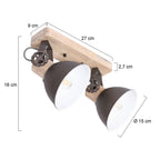 Plafondlamp Gearwood 7969A Antraciet E27 fitting
