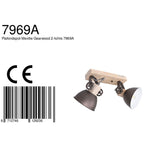 Plafondlamp Gearwood 7969A Antraciet E27 fitting