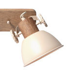 Gearwood 7969CR – Crème plafondlamp met houtaccent spot