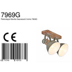 Plafondlamp Gearwood 7969G Groen E27 fittingen