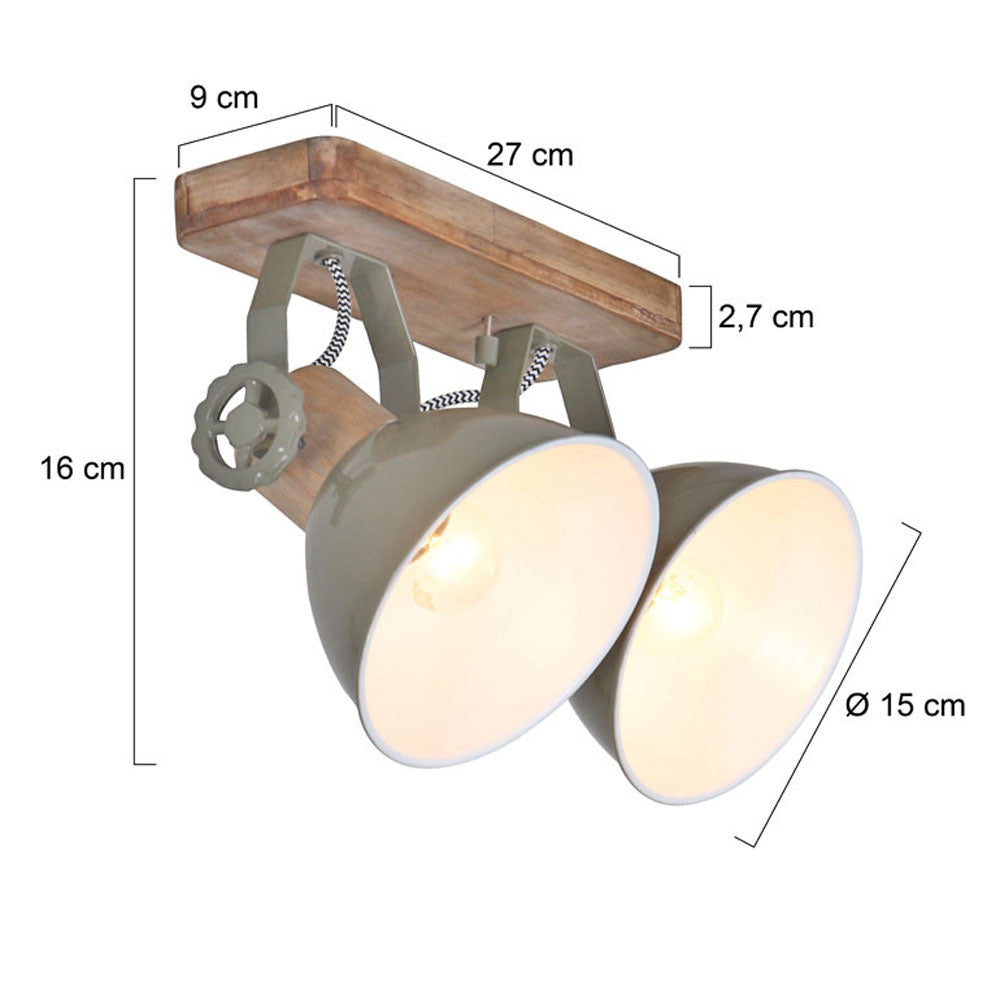 Plafondlamp Gearwood 7969G Groen E27 fittingen