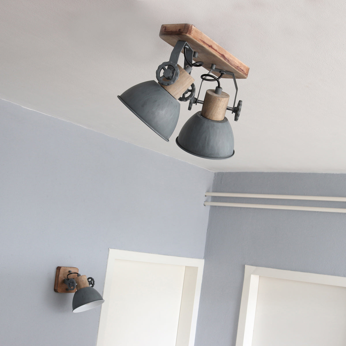 Plafondlamp Gearwood 7969GR Grijs E27 fittingen