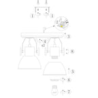 Plafondlamp Gearwood 7969GR Grijs E27 fittingen