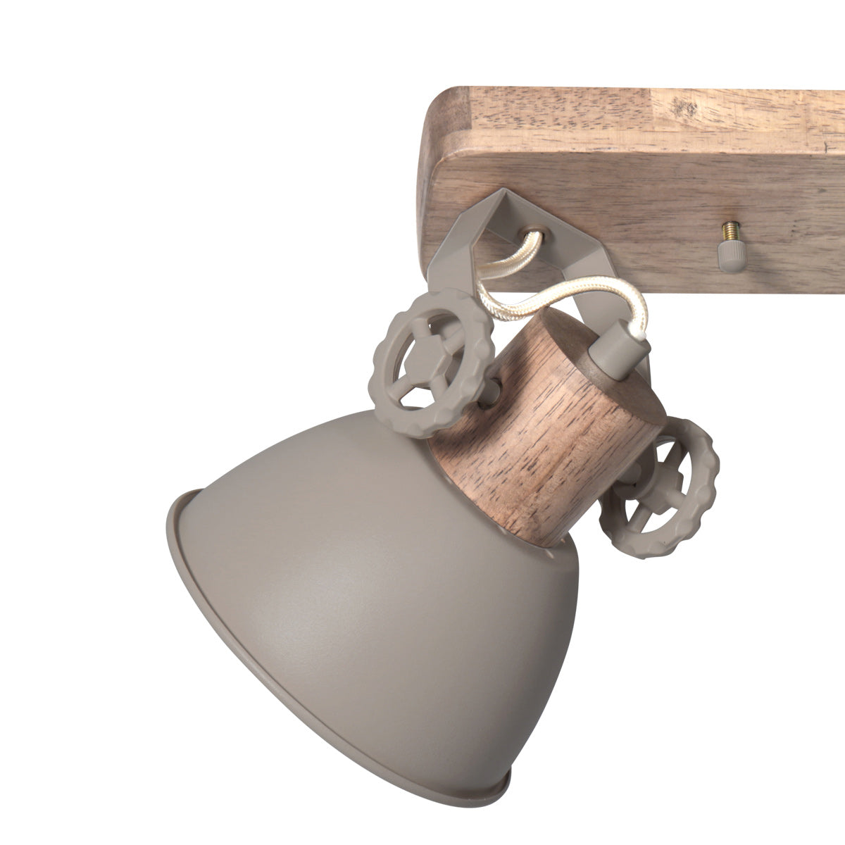 Gearwood 7969TA – Taupe plafondlamp met houtdetails spot