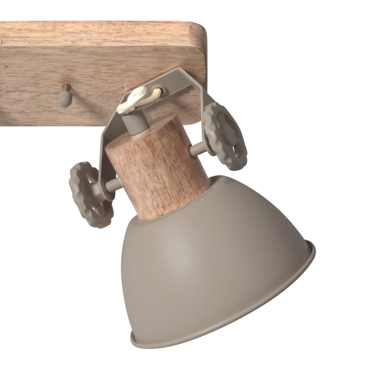 Gearwood 7969TA – Taupe plafondlamp met houtdetails spot