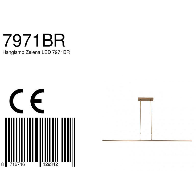 Hanglamp Zelena 7971BR bronzen LED lamp met regelbaar licht