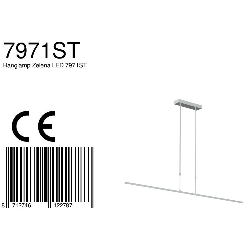 Hanglamp Zelena 7971ST Staal