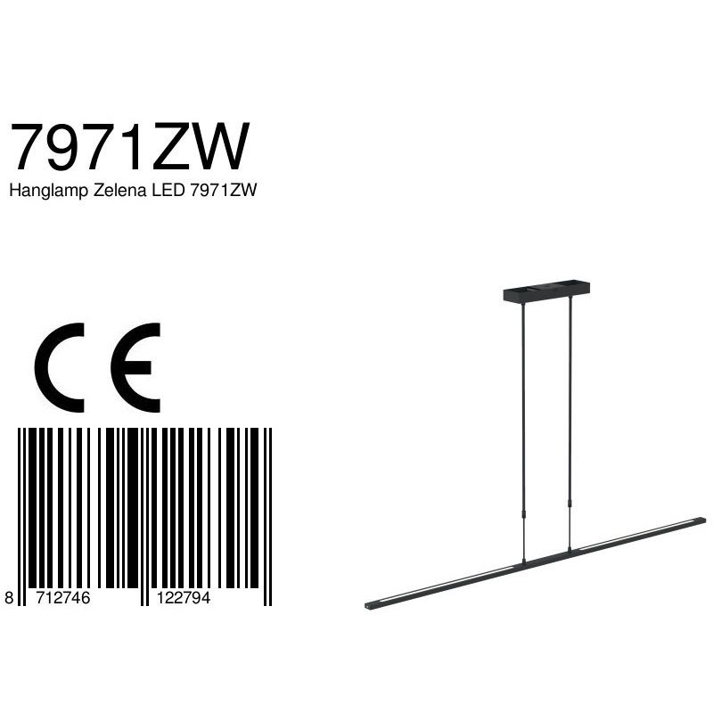 Hanglamp Zelena 7971ZW Zwart