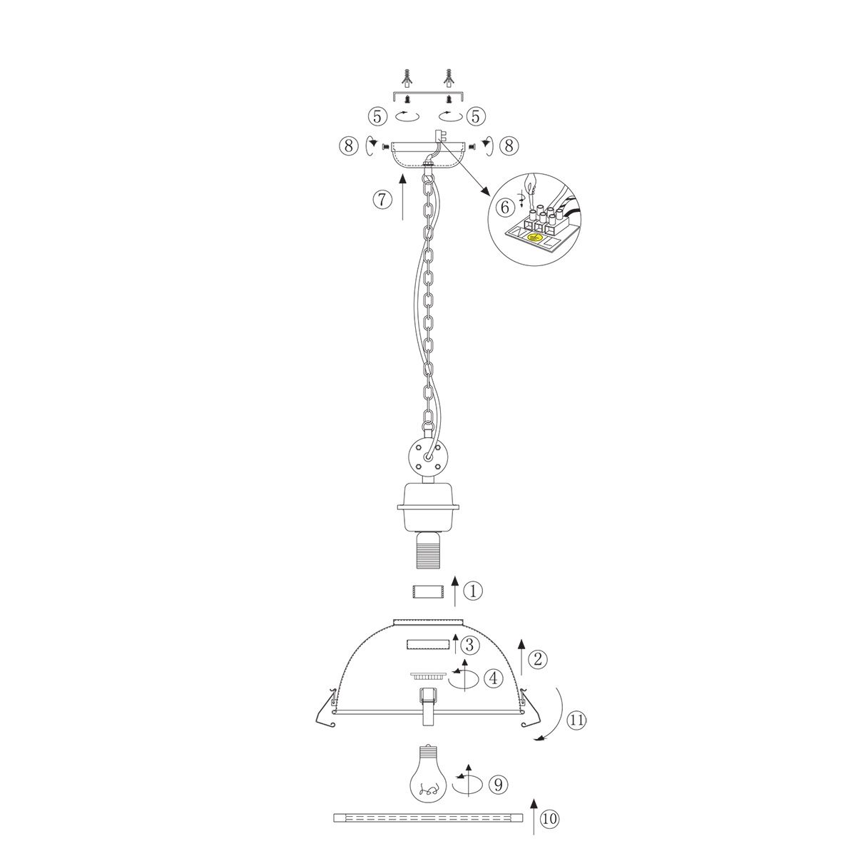 Hanglamp Bikkel 7978ZW Zwart