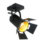 Zwarte plafondspot Carree 7996ZW met E27 fitting