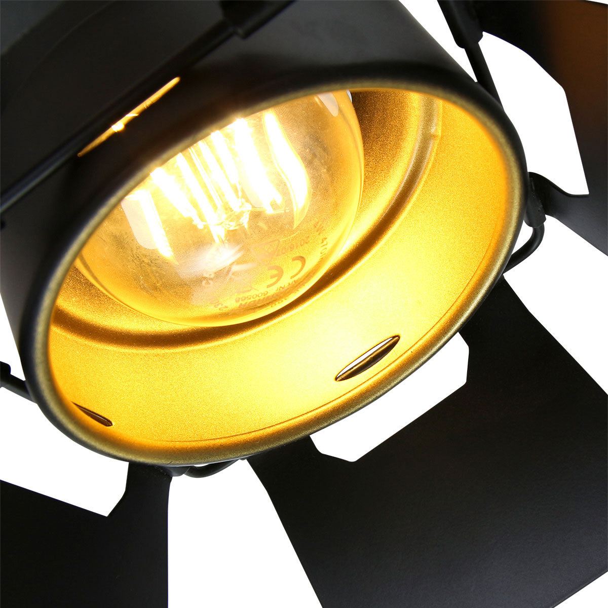 Zwarte plafondspot Carree 7996ZW met E27 fitting