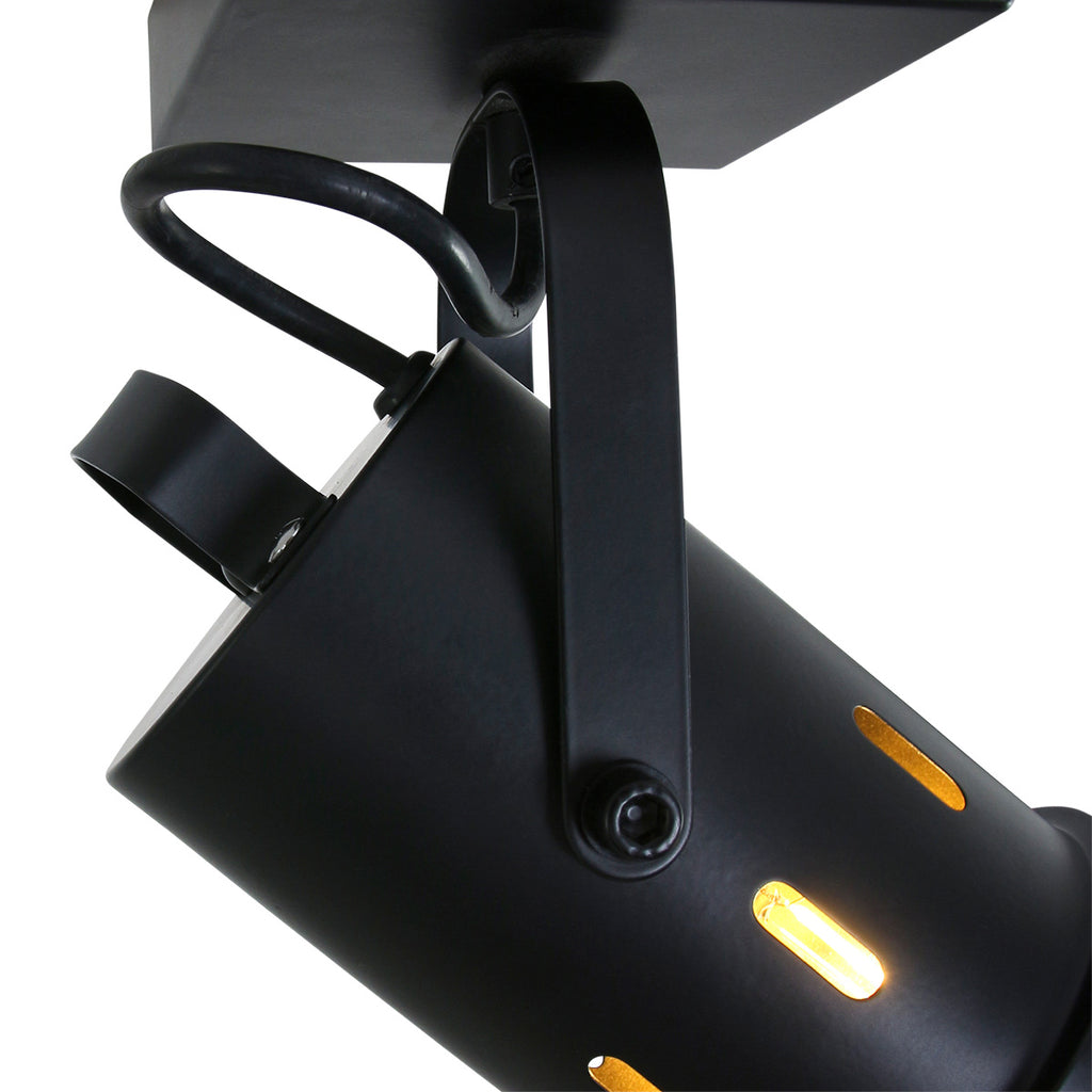 Zwarte plafondspot Carree 7996ZW met E27 fitting