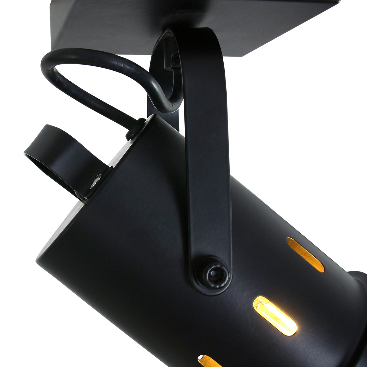Zwarte plafondspot Carree 7996ZW met E27 fitting