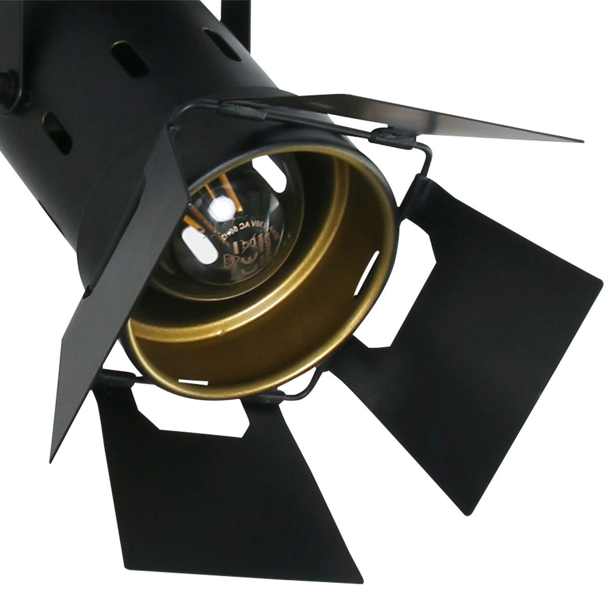 Zwarte plafondspot Carree 7996ZW met E27 fitting