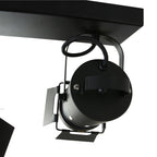 Zwarte 2 lichts plafondspot Carree 7997ZW met E27 fitting