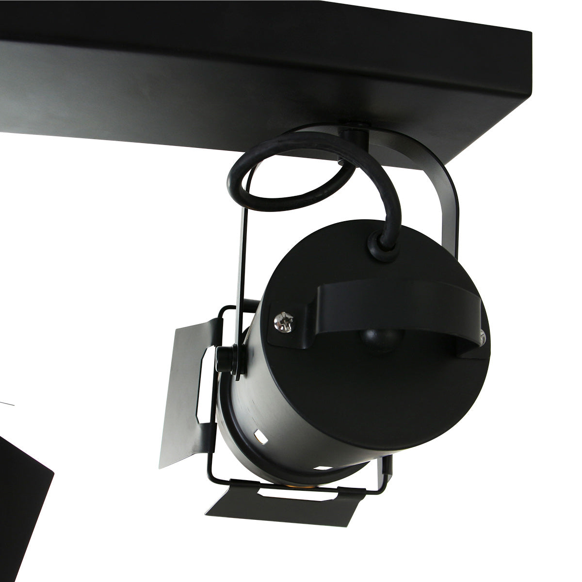 Zwarte 2 lichts plafondspot Carree 7997ZW met E27 fitting