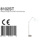 Vloerlamp Prestige Chic 7395ST+K1068QS Staal-Wit Linnen