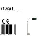 Vloerlamp Prestige Chic 7395ST+K1068VS Staal-Fluweel Groen
