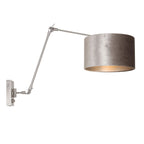 Wandlamp Prestige Chic 7396ST-K7396GS Staal-Fluweel Zilver
