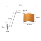 Wandlamp Prestige Chic 7396ST+K7396KS Staal-Fluweel Goud