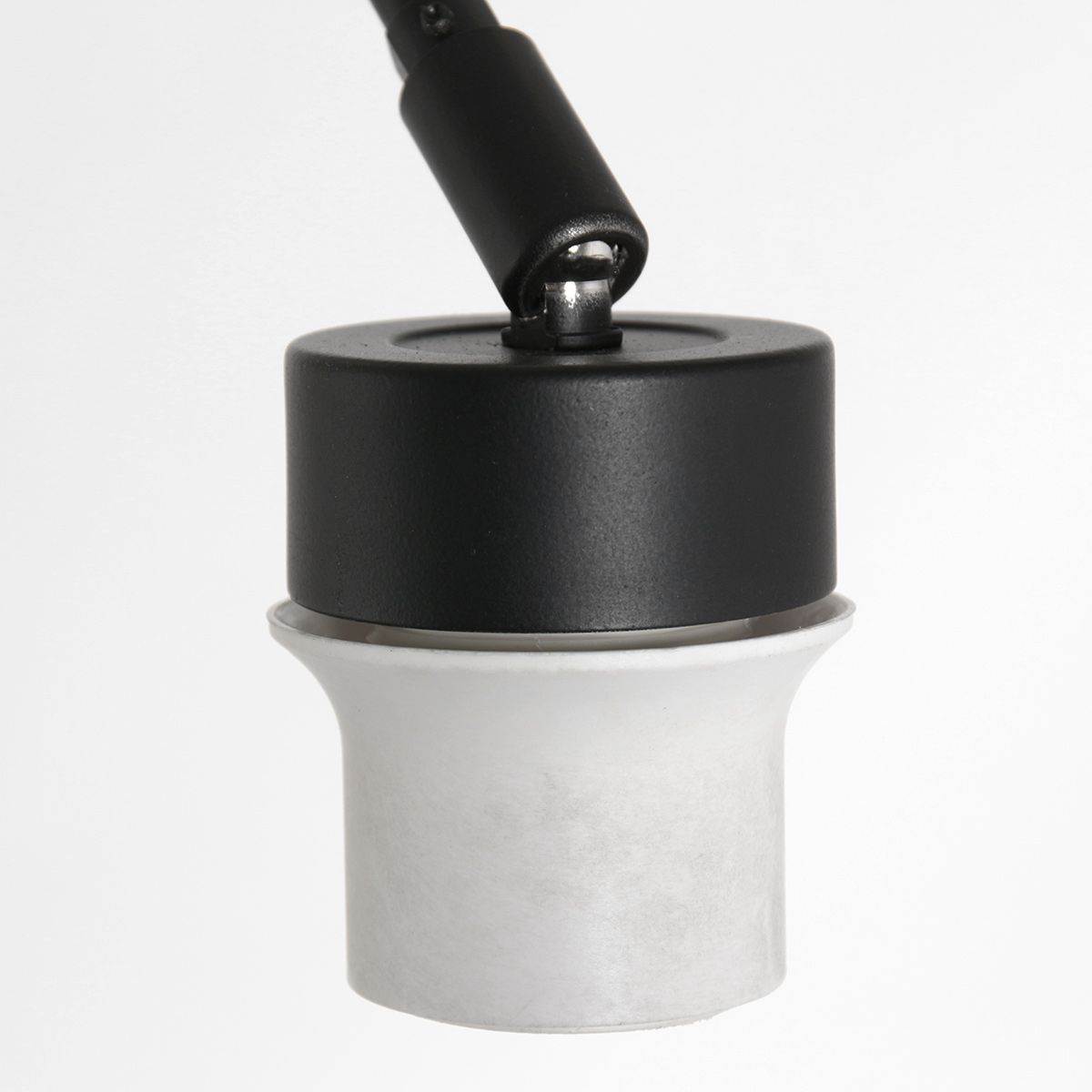Vloerlamp Prestige Chic 7395ZW+K1068QS Zwart-Wit Linnen