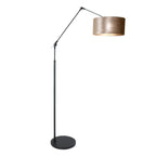 Vloerlamp Prestige Chic 7395ZW+K1068GS Zwart-Wit Linnen