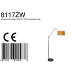 Vloerlamp Prestige Chic 7395ZW+K1068KS Zwart-Fluweel Goud