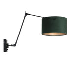 Wandlamp Prestige Chic 7396ZW+K7396VS Zwart-Fluweel Groen