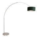 Vloerlamp Sparkled Light 7268ST+K1066VS Staal-Fluweel Groen